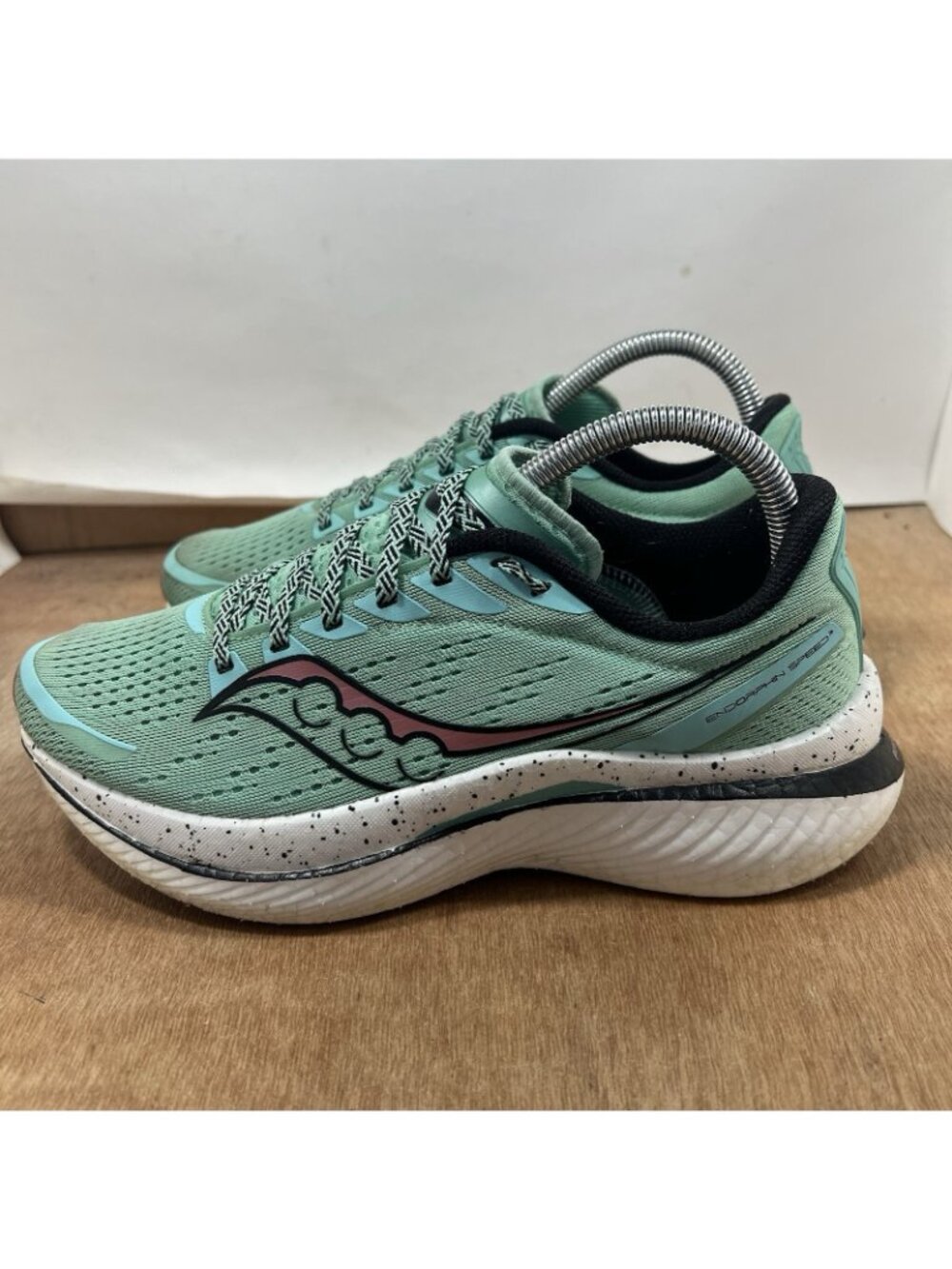 Saucony Endorphin Speed 3 Womens Size 8.5 Green Walking Running Shoes Sneakers - Picture 3 of 10